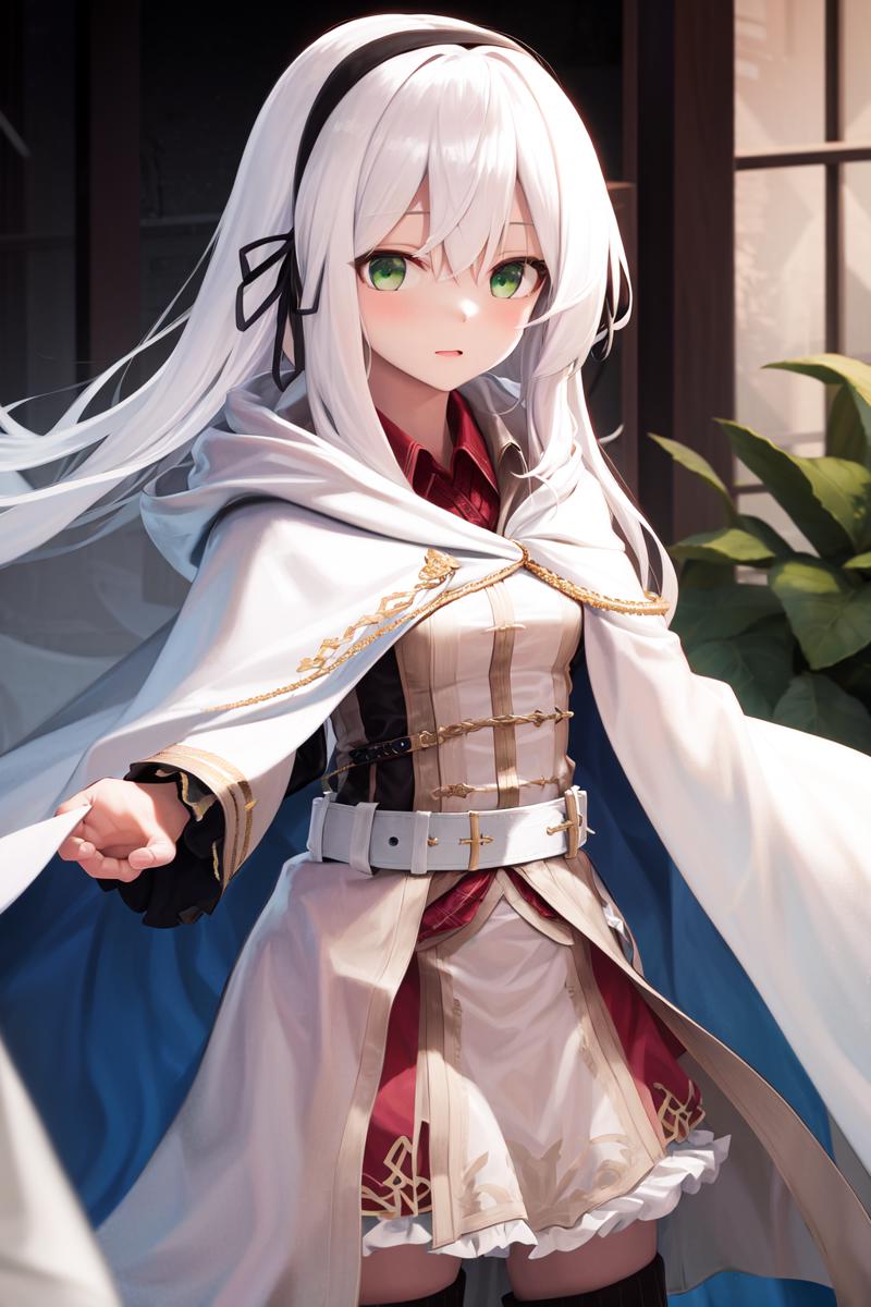 34887-4060129256-masterpiece, best quality, highres, 1girl avilia white hair green eyes, white cape white jacket belt black skirt frilled skirt s.png